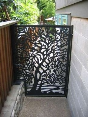 corten steel villas rusty metal gates decorative garden fences