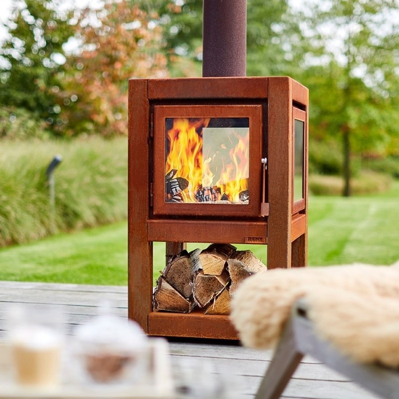 New home products arrivals smokeless wood burning pellet stoves outdoor steel fireplace