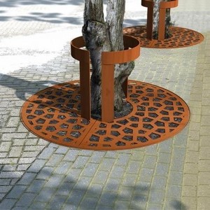 Cheap price planets square corten steel tree grills/grate and guards