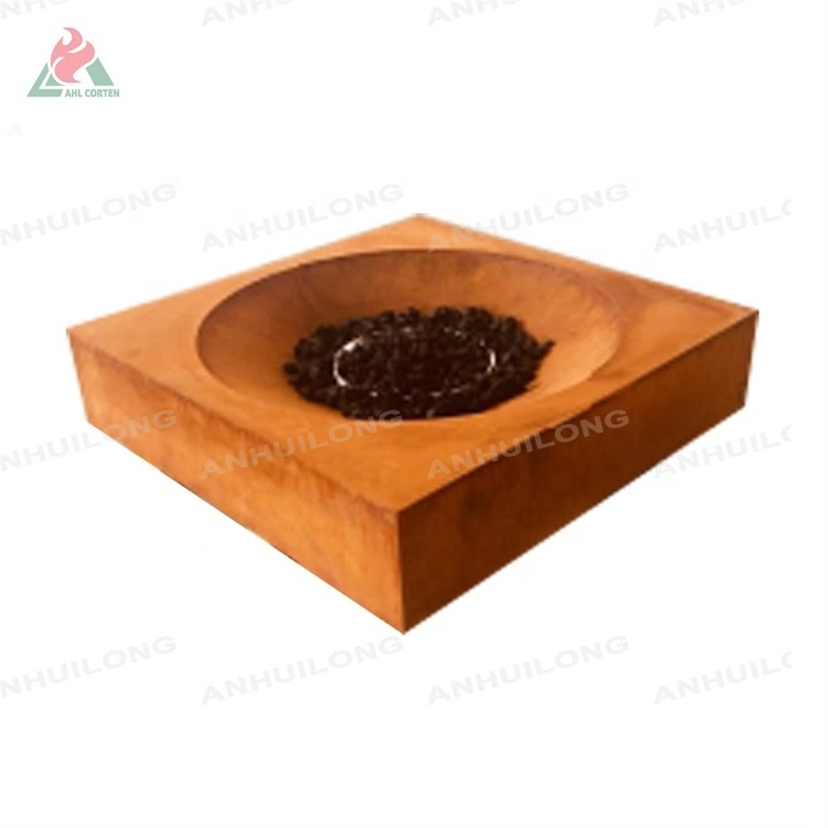 Modern Outdoor Corten Steel gas Fire Pit High Quality Outdoor Gas Fire Pit