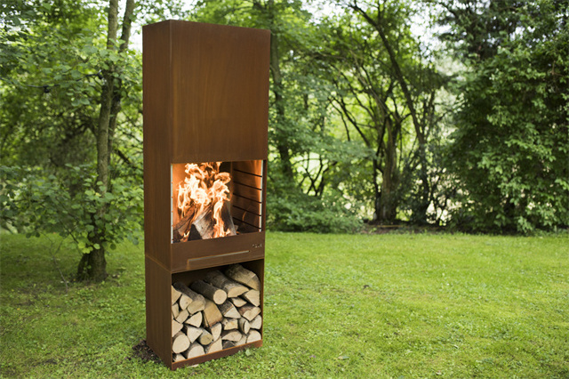 corten steel extra large outside fireplace fireplaces indoor wood burning luxury living room fireplace