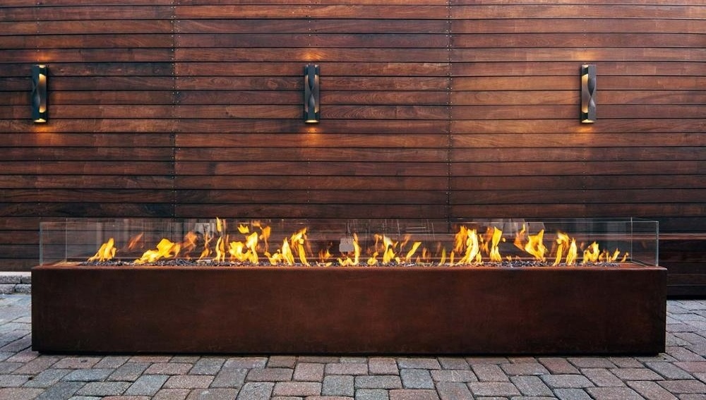 corten outdoor backyard garden wood burning charcoal or gas cooking heater fireplace stove smoker fire pit bbq grill