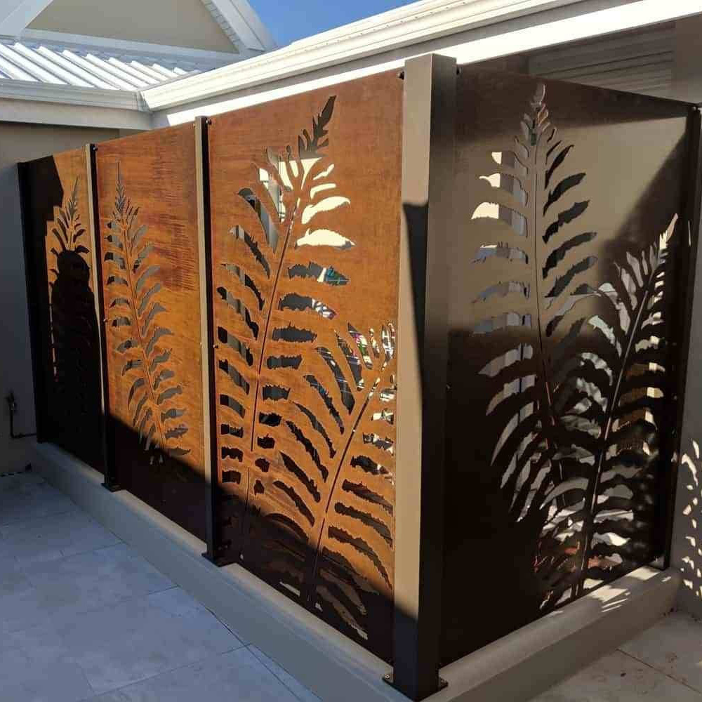 corten steel villas rusty metal gates decorative garden fences