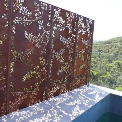 Modern Corten Steel Metal Yard Fence Panels With Cheap Price