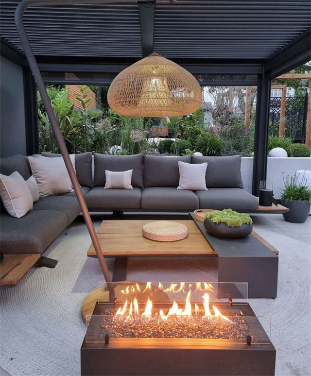 Propane Metal Fire Pit Gas Corten Fire Table garden gas fire pit