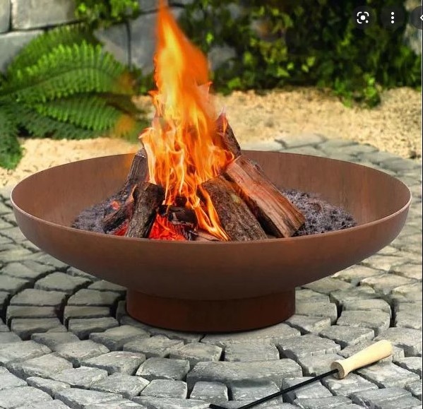 Wood burning 60-150cm corten steel metal fire bowl outdoor cauldron fire pit