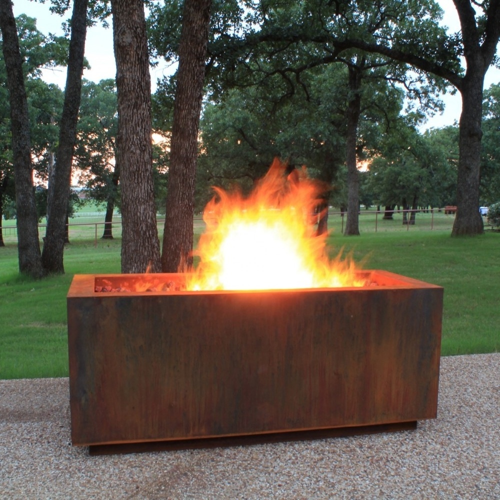 corten steel patio fire pit table outdoor gas patio heaters