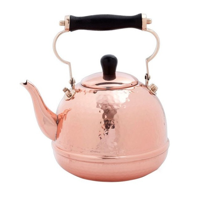 Trending Coffee Tea Serving Kettle Handmade Round Copper Tea Milk Kettle For Warming Tea Coffee Kettle