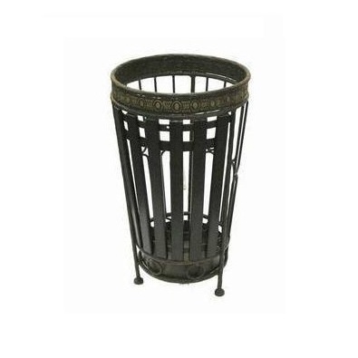 Flower Pot Shape Umbrella Stand With Mesh Wire Black Powder Coated Umbrella Storage Rack Umbrella Bucket Indoor Home Decoration