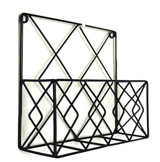 2 Tiers Magazine rack standing metal magazine holder rack retro hotel reception news paper stand Decorative Magazine holder