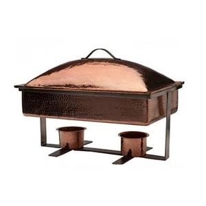 Double Food Burner Rectangular Copper Chafing Dish restaurant equipment food warmer set chafing dish buffet set