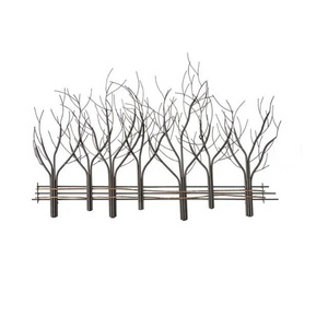 Wall Hanging Metal and Natural Vine Tree Art Sculpture Wall Decoration for Home Living room Guest room