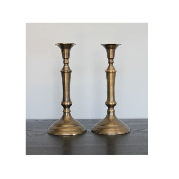 Aluminium Luxury Gold Plated New Design Antique Candle Pillar Holder Hot Selling Centre Table Decor Candle Stand