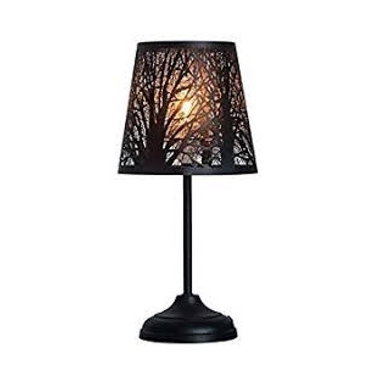 Handmade unique designer modern fancy elegant customized logo print antique Steel and wood Modern Design Study Table Lamp