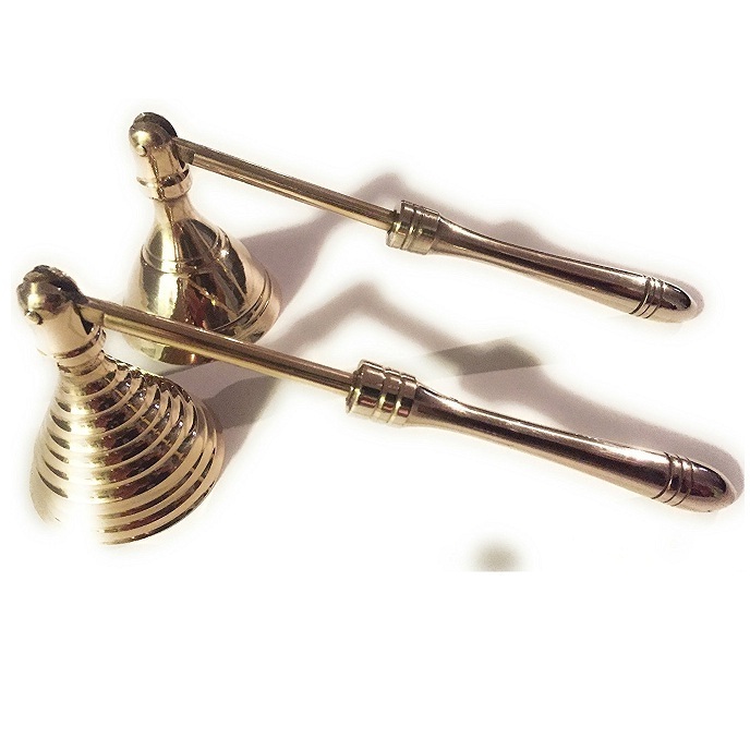 Silver plated Metal Candle snuffers with Long Handle for Putting Out Candles Extinguish Nest Flame Scented decor