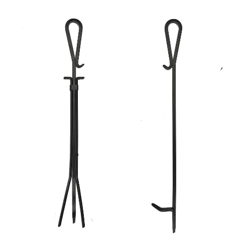 Wrought Iron Fire Set Fire Pit Tools For Fire Place Pit Poker Stove Long Tong Holder Tool Set At Good Price