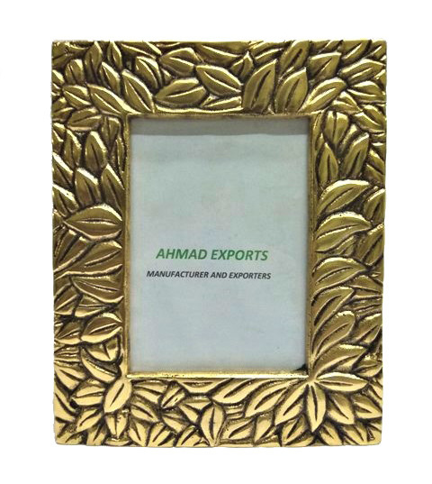 Hot Selling Picture frame Rough Brass Plated Aluminium Glass And MDF Made Square Shape Classic Photo Frame Handmade Customized