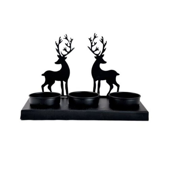 Metal Antler Candle Holder on Base Handmade Nickle Plated Antler Decorative Christmas Candle Holder for festivals