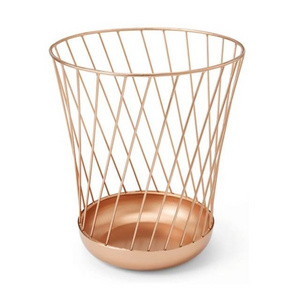 Stylish Matte gold Color Geometric wire Storage baskets and storage organised for multipurpose use home and kitchen