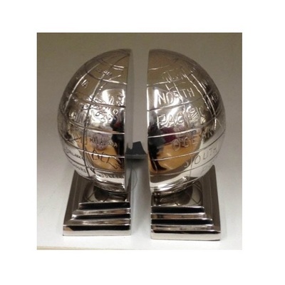 Handmade modern elegant classic unique designer customized decorative Aluminium Globe Bookends for reading room