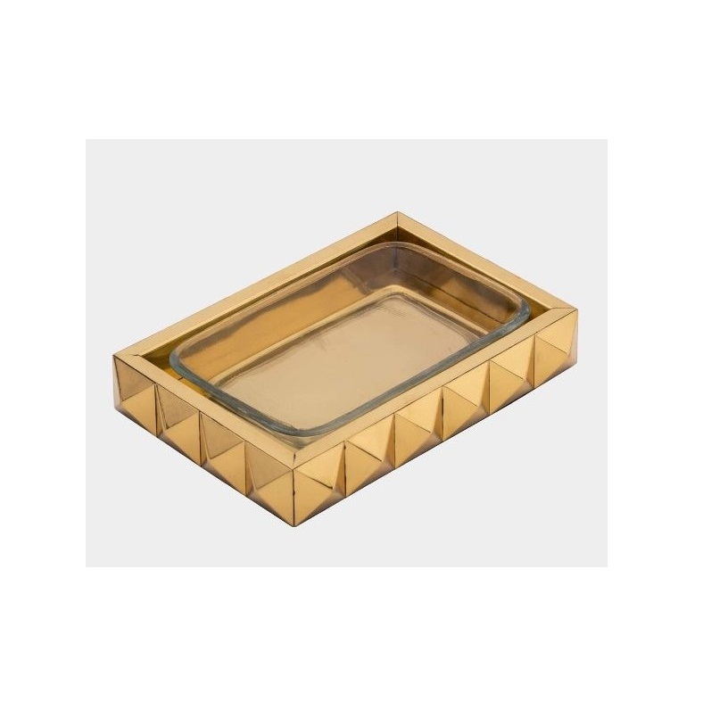 Modern Fashion Brief Stainless Steel Bathroom Soap Dishes Box Holder Tray Stainless steel Wire Rose Gold soap dish