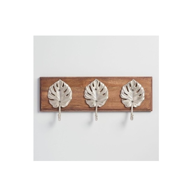 Metal Coat Wall Hooks With Decorative Wooden Base Personalized Designed Very High Quality Best Selling Metal Wall Hooks