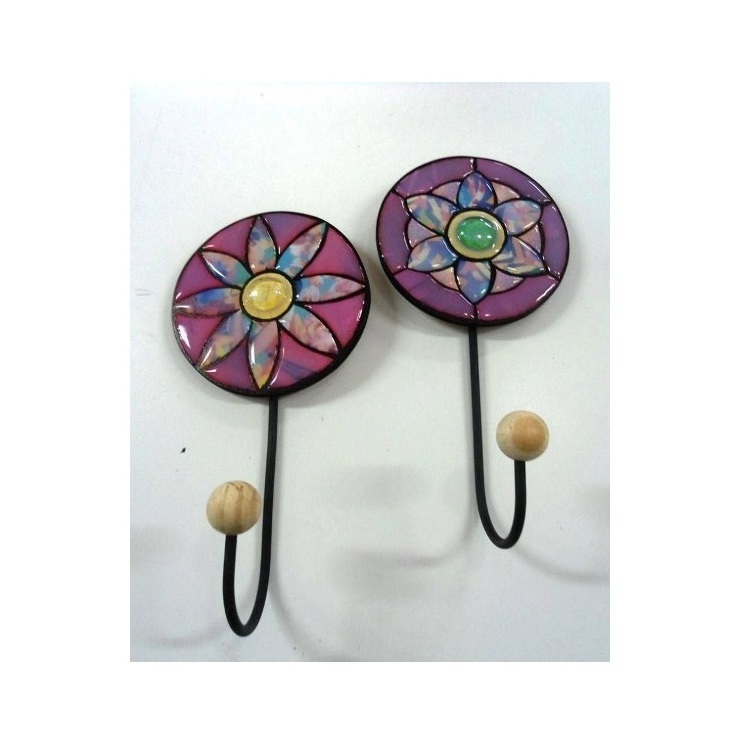 Metal Coat Wall Hooks With Decorative Wooden Base Personalized Designed Very High Quality Best Selling Metal Wall Hooks