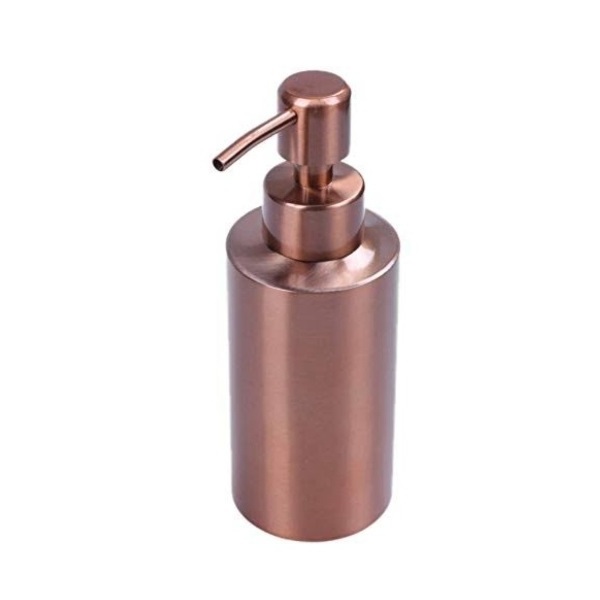 Metal Rose gold stainless steel hand soap dispenser foaming soap bottle with pump toilet paper holder