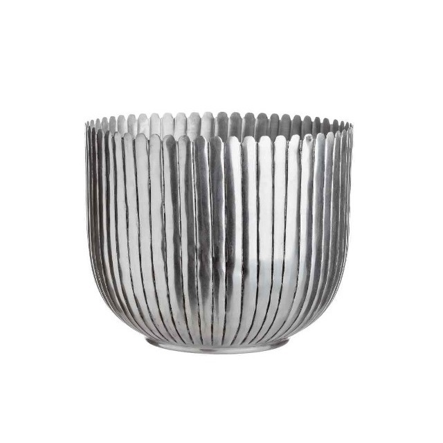 Handmade stylish  classic elegant modern antique Home Decorative Silver Finished Ribbed  Fancy Garden Planters