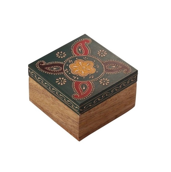 Attractive classic unique handmade wholesale  finished customized Hand painted owl stylish fancy  Wooden Crafts Box