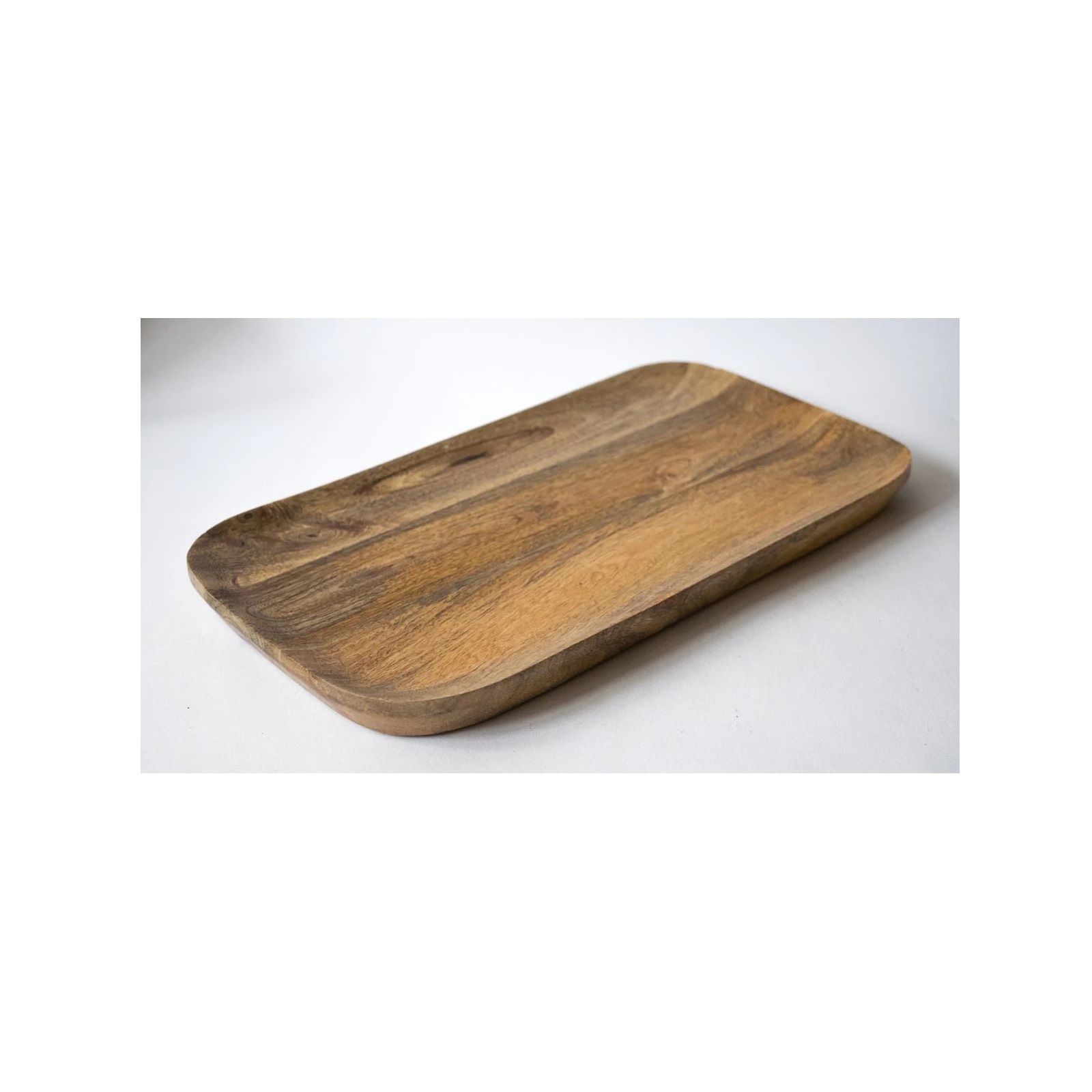 Wholesale Natural Color Kitchen Gadget Dessert Snacks Plates Bamboo Heart Shape Flat Serving Tray