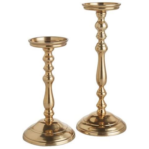 Aluminium Luxury Gold Plated New Design Antique Candle Pillar Holder Hot Selling Centre Table Decor Candle Stand