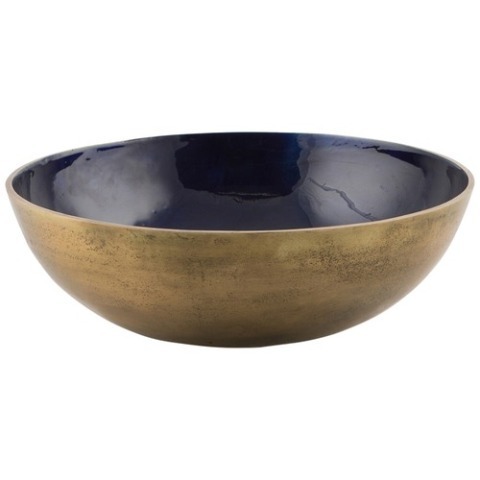 Best Selling Aluminium Cast Fruit Storage Bowl Wholesale Premium Quality Fruit Bowl  Blue and Silver Color Enamel Fruit Bowl