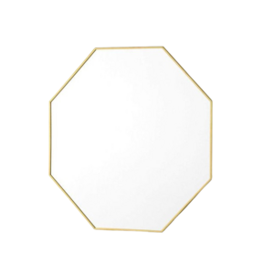 Modern Wall Mounted Wall Mirror Gold Color Custom Size Classic Aluminum Frame Floor Mirror Octagon Shape