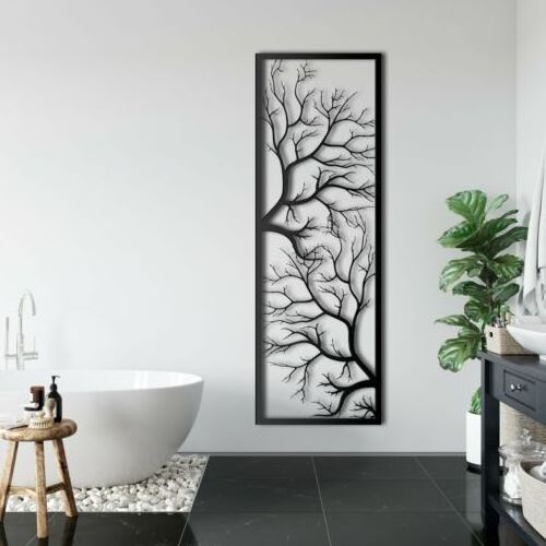 LUXURY Home Decorative Gold Metal Tree Sculpture Living Room Wall Art Decor with Frame For Home And Office