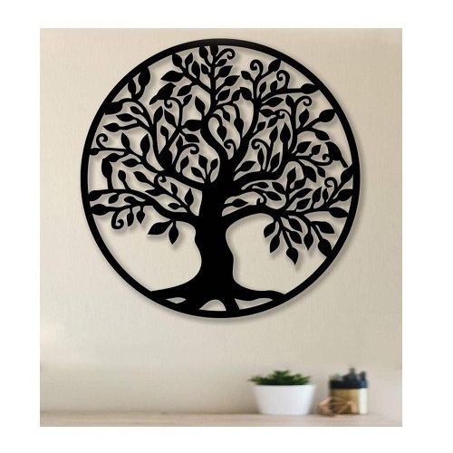 LUXURY Home Decorative Gold Metal Tree Sculpture Living Room Wall Art Decor with Frame For Home And Office