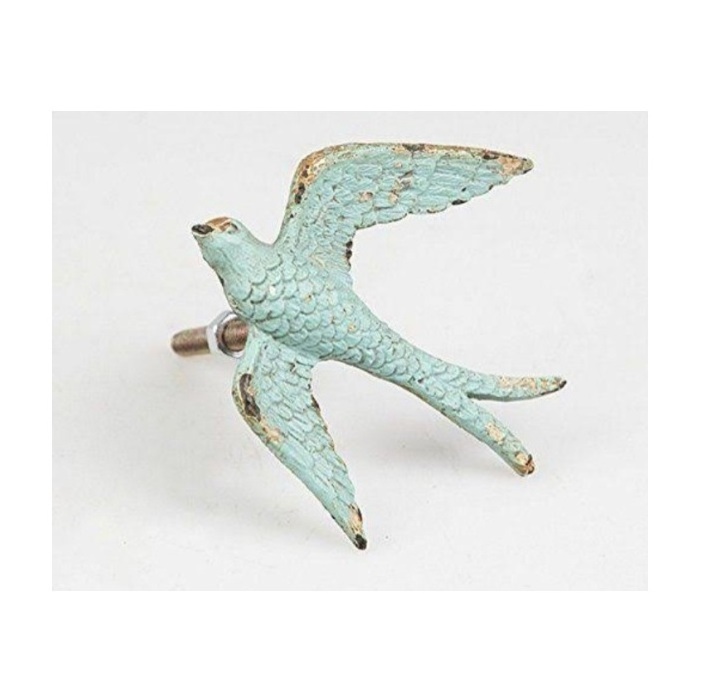 Brass Pigeon Patina Finished Drawer Knobs Animal Furniture cast iron door drawer cabinet knobs & pull handle