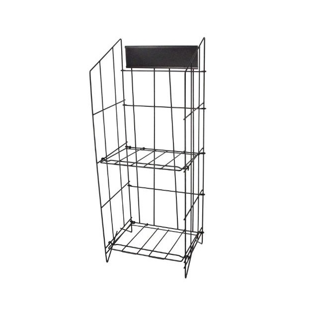 2 Tiers Magazine rack standing metal magazine holder rack retro hotel reception news paper stand Decorative Magazine holder