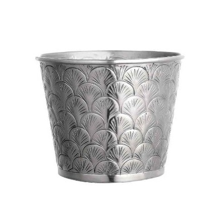 Handmade stylish  classic elegant modern antique Home Decorative Silver Finished Ribbed  Fancy Garden Planters