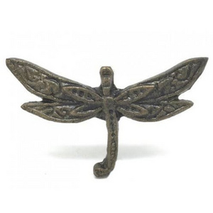 Modern Dragon Fly Animal Furniture Brass antique cast iron door drawer cabinet knobs & pull handle  For Drawer