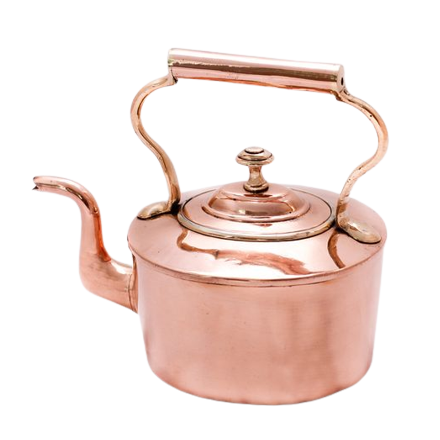 Trending Coffee Tea Serving Kettle Handmade Round Copper Tea Milk Kettle For Warming Tea Coffee Kettle