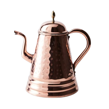 Trending Coffee Tea Serving Kettle Handmade Round Copper Tea Milk Kettle For Warming Tea Coffee Kettle