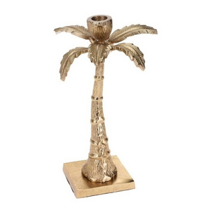 Fancy Tree Candle Holder Antique Gold Finished Candle Holder Palm Tree Handmade Gift Item For Home Decor Candle Holder wedding