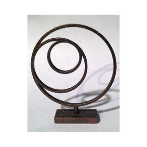 Best Selling Aluminium Black Double Round Modern Sculpture For Gift Elegant Bedroom Living Room Home Office Table Decoration