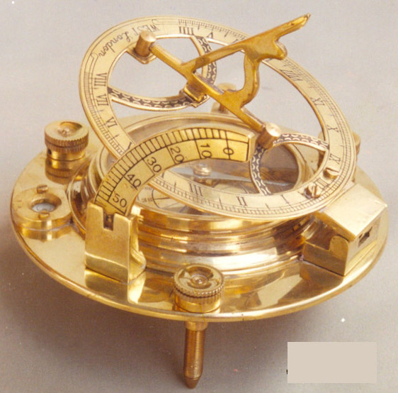 Engraved Antique Brass Nautical Sundial Compass Jacko Boot Pocket Sundial Compass Gift Item Solid Brass Compass W/ Case