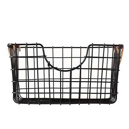 Metal Wire Storage Basket with Copper Handle Used For Books Files Fruits Vegetables Cloths Baby Care Items