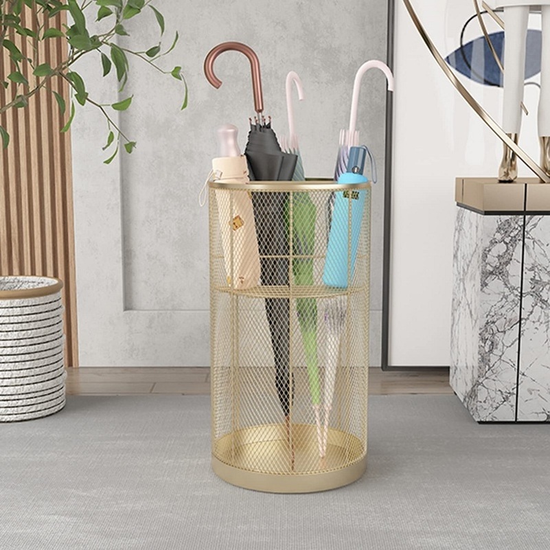 Umbrella Stand Metal Umbrella Display Stand Big Umbrella Stand Retail Decorative Holder Luxury Round Made in India Export 2023