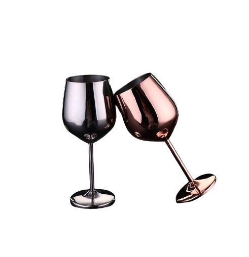 Unbreakable Black Color Wine Goblet With Cocktail Shaker Water Drinking Cup Goblet Bulk Quantity Blue Metal Customized Sizes