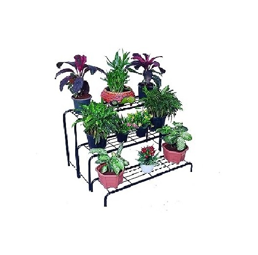 Heavy Duty Creative Simple Style Unique shape Flower Rack 3 - Tier Metal Plant Stand For Farmhouse Resort Living Room Usage