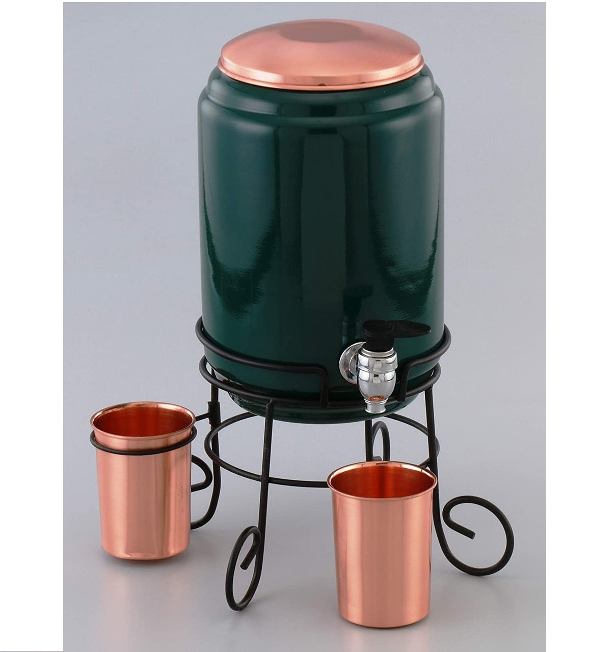 Black Theme Assorted Designs Water Dispenser Copper High Quality Round Tea Kettle Unique Looking Kitchenware Multipurpose